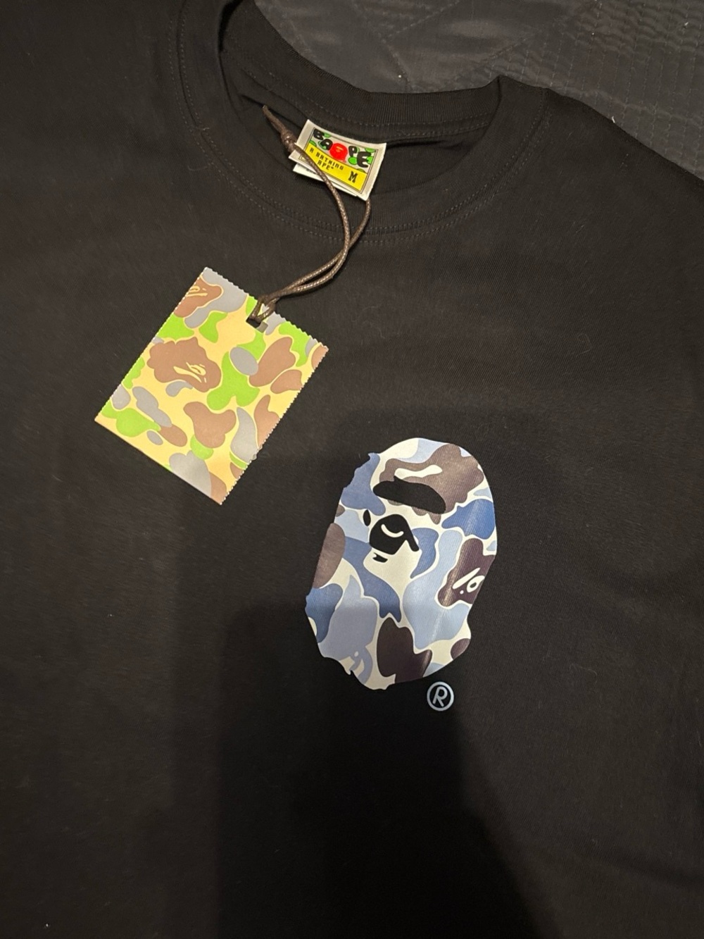 A Bathing Ape Black Tee with a stussy collab - Picture 3 of 3